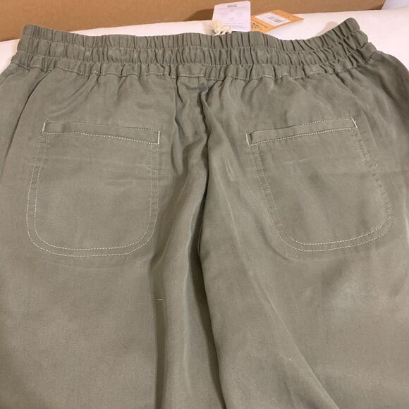 FAT FACE "LYME" Olive Green Cuffed TENCEL Lyocell Pants Joggers Sz 6S NWT - Picture 5 of 16